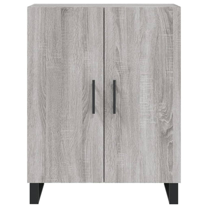 Hoge Kast 69,5X34X80 Cm Bewerkt Hout Eikenkleurig Grijs sonoma 2 deuren