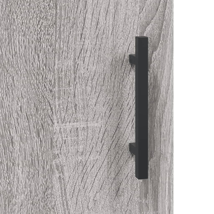 Hoge Kast 69,5X34X80 Cm Bewerkt Hout Eikenkleurig Grijs sonoma 2 deuren
