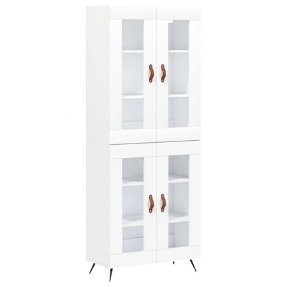 Hoge Kast 69,5X34X180 Cm Bewerkt Hout Wit