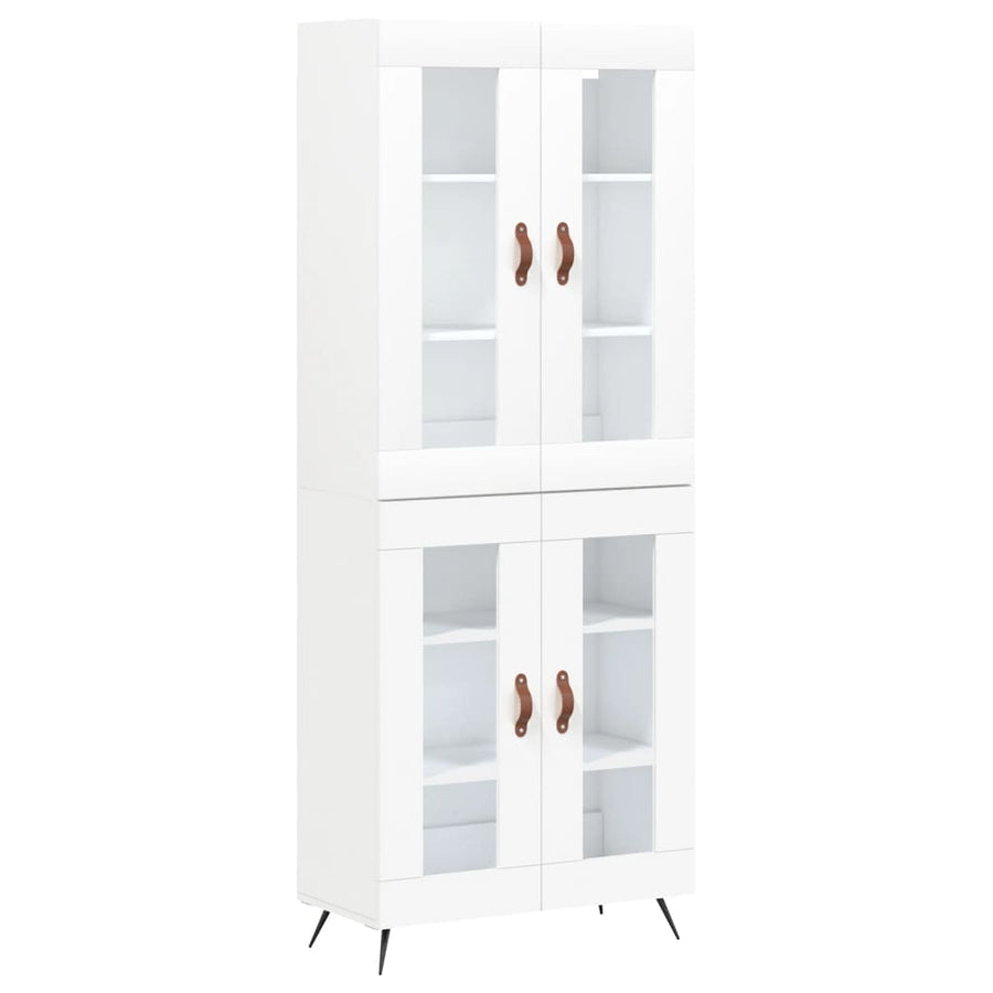 Hoge Kast 69,5X34X180 Cm Bewerkt Hout Wit