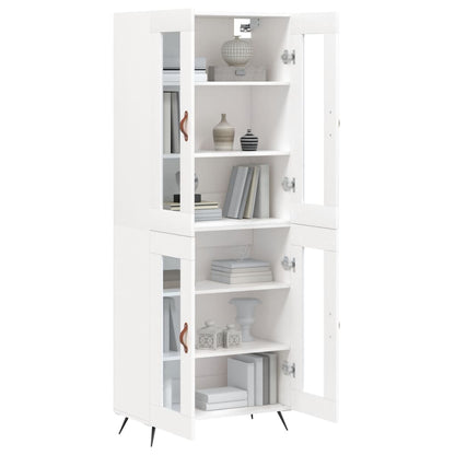 Hoge Kast 69,5X34X180 Cm Bewerkt Hout Wit