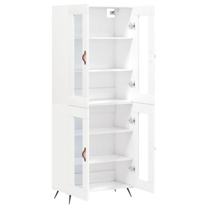 Hoge Kast 69,5X34X180 Cm Bewerkt Hout Wit