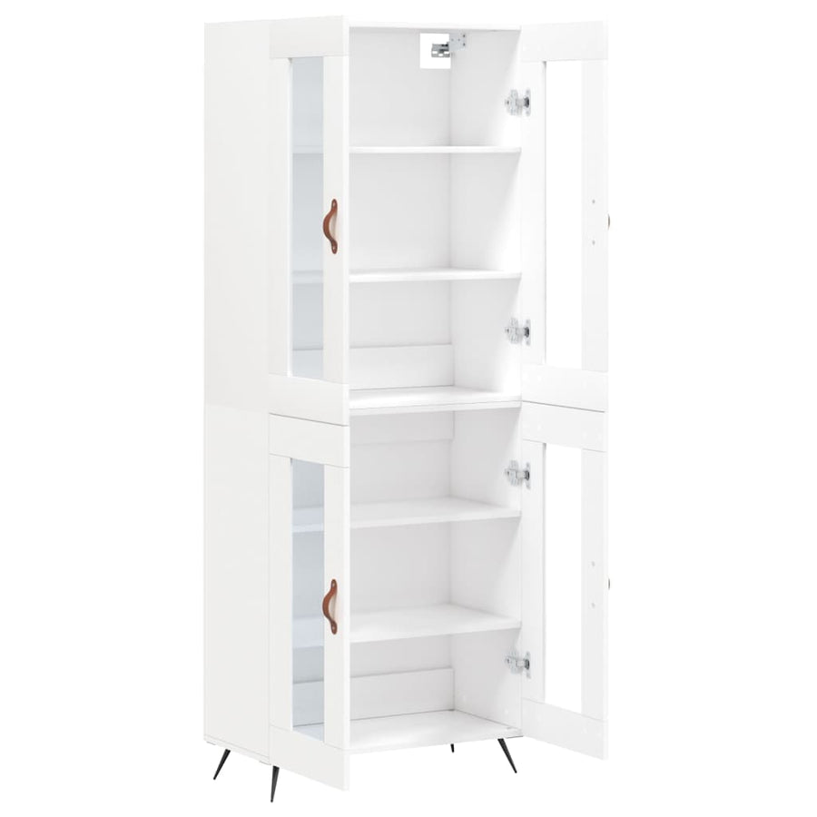 Hoge Kast 69,5X34X180 Cm Bewerkt Hout Wit
