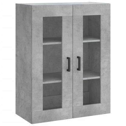 Hoge Kast 69,5X34X180 Cm Bewerkt Hout Betongrijs