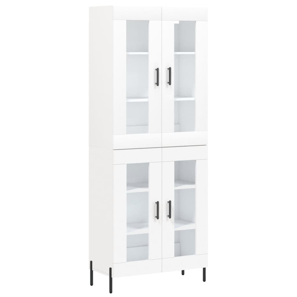 Hoge Kast 69,5X34X180 Cm Bewerkt Hout Wit