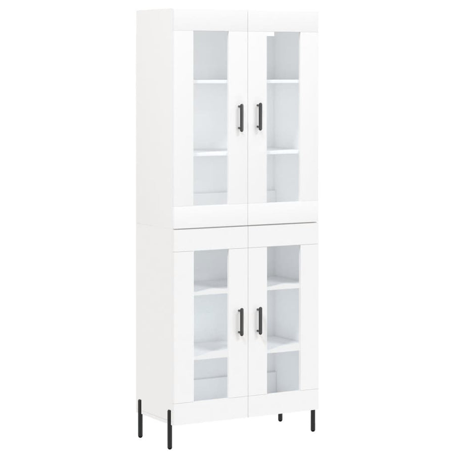 Hoge Kast 69,5X34X180 Cm Bewerkt Hout Wit