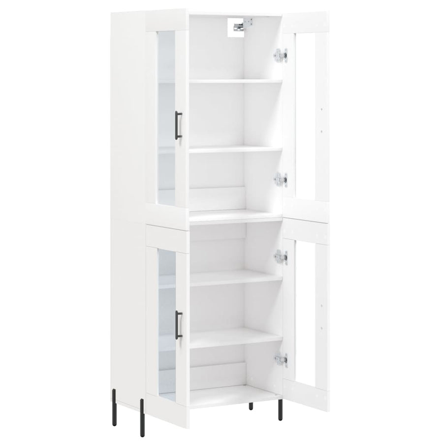 Hoge Kast 69,5X34X180 Cm Bewerkt Hout Wit