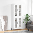Tall cabinet 69.5x34x180 cm engineered wood white