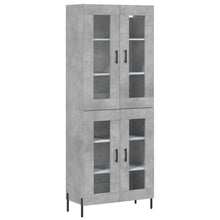 Hoge Kast 69,5X34X180 Cm Bewerkt Hout Betongrijs