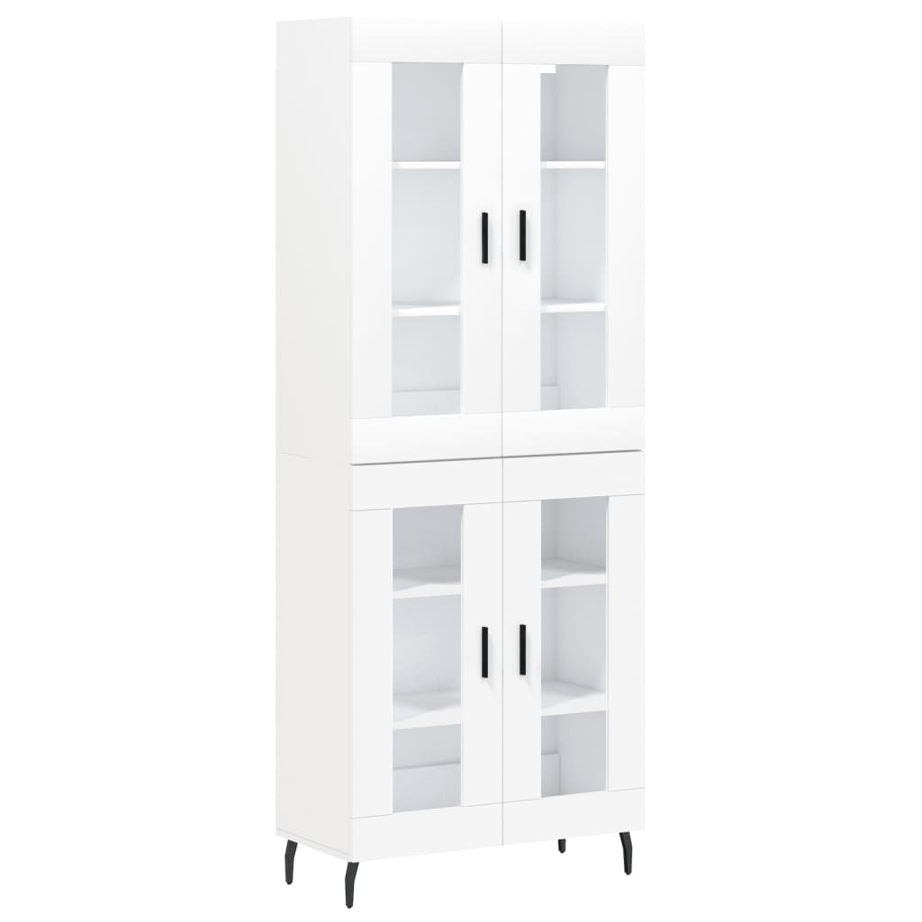 Hoge Kast 69,5X34X180 Cm Bewerkt Hout Wit