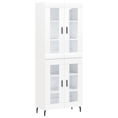 Hoge Kast 69,5X34X180 Cm Bewerkt Hout Wit