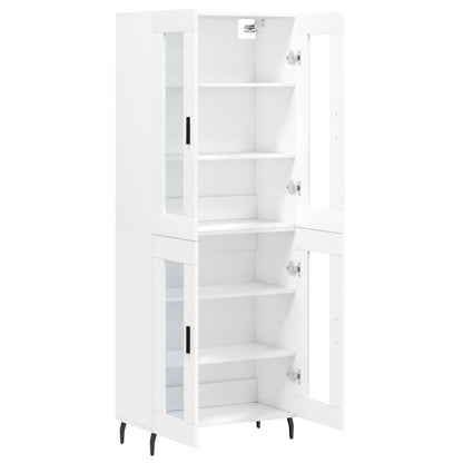 Hoge Kast 69,5X34X180 Cm Bewerkt Hout Wit