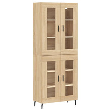 Hoge Kast 69,5X34X180 Cm Bewerkt Hout Kleurig Sonoma eiken