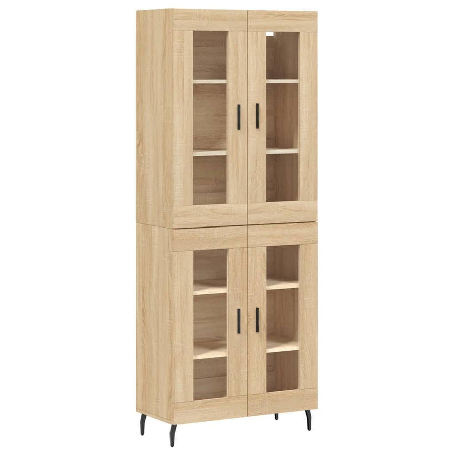 Hoge Kast 69,5X34X180 Cm Bewerkt Hout Kleurig Sonoma eiken