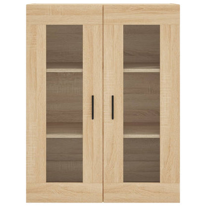 Hoge Kast 69,5X34X180 Cm Bewerkt Hout Kleurig Sonoma eiken