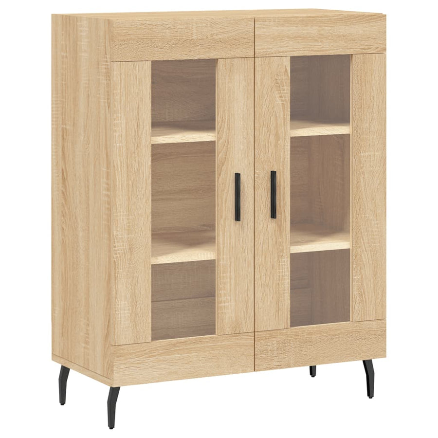 Hoge Kast 69,5X34X180 Cm Bewerkt Hout Kleurig Sonoma eiken