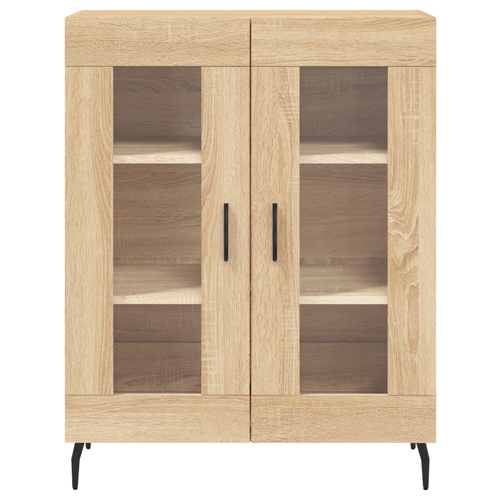 Hoge Kast 69,5X34X180 Cm Bewerkt Hout Kleurig Sonoma eiken