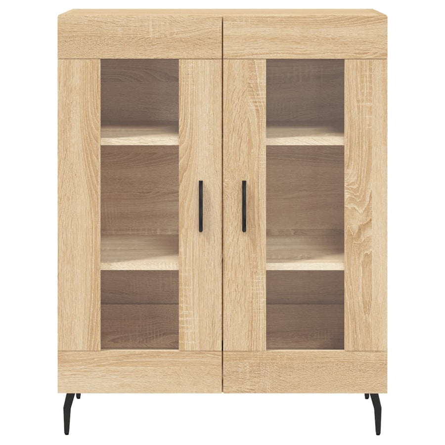 Hoge Kast 69,5X34X180 Cm Bewerkt Hout Kleurig Sonoma eiken