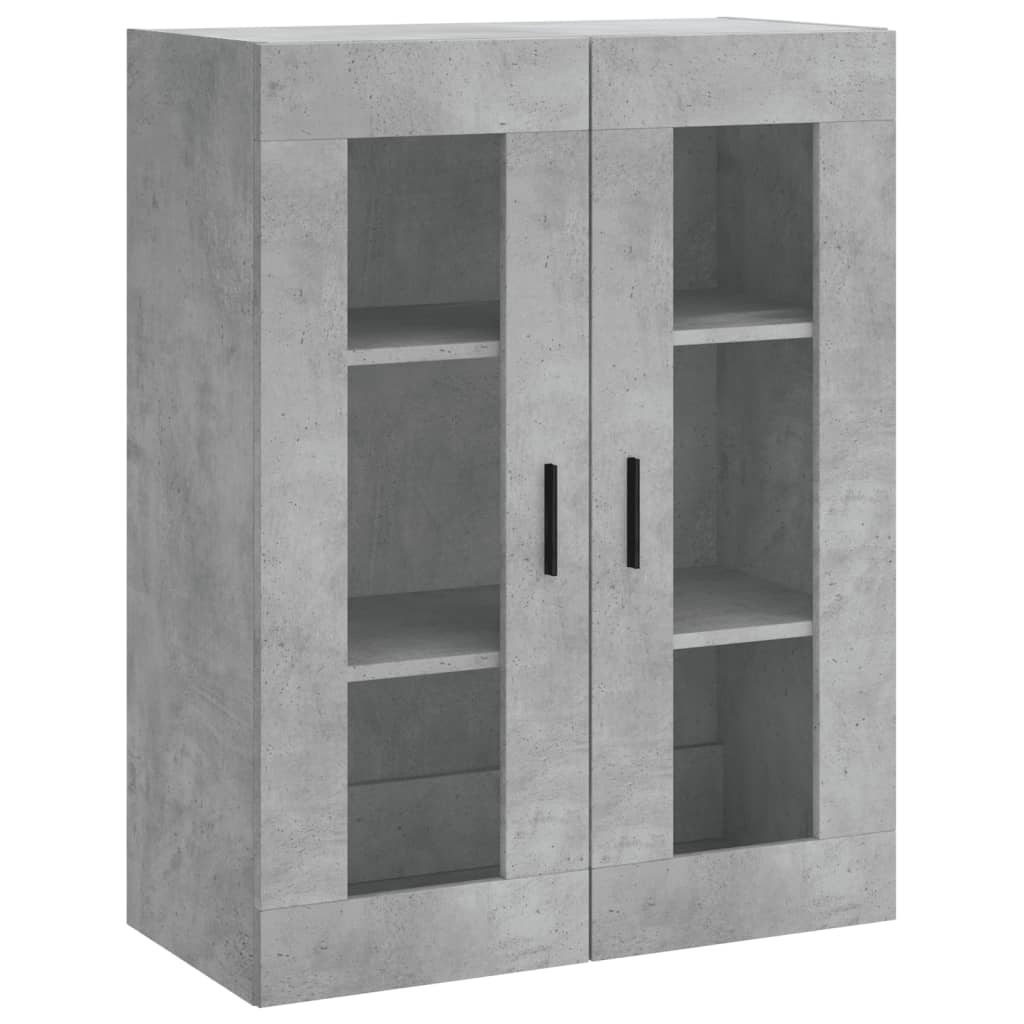 Hoge Kast 69,5X34X180 Cm Bewerkt Hout Betongrijs