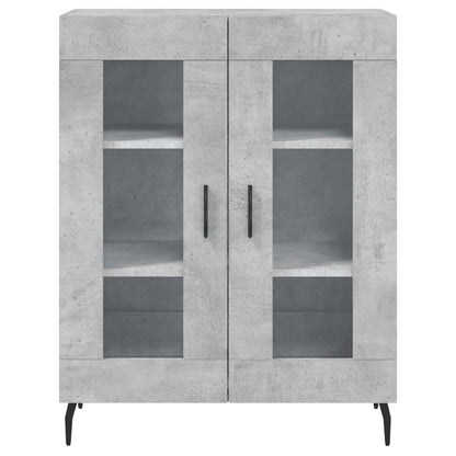 Hoge Kast 69,5X34X180 Cm Bewerkt Hout Betongrijs