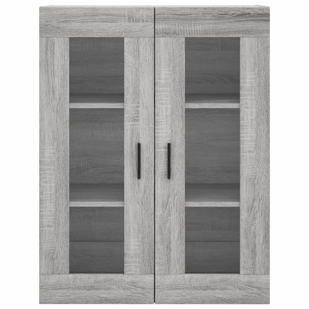 Hoge Kast 69,5X34X180 Cm Bewerkt Hout Grijs Sonoma Eikenkleurig