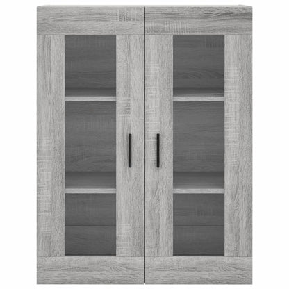 Hoge Kast 69,5X34X180 Cm Bewerkt Hout Grijs Sonoma Eikenkleurig