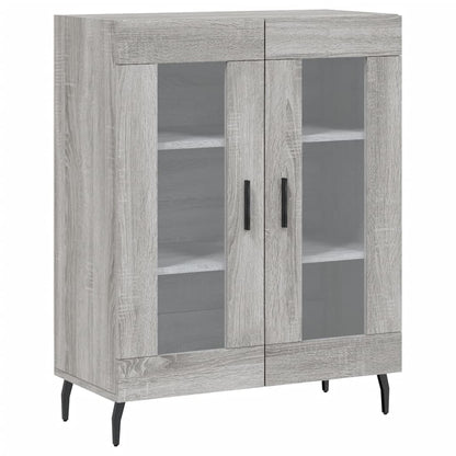 Hoge Kast 69,5X34X180 Cm Bewerkt Hout Grijs Sonoma Eikenkleurig