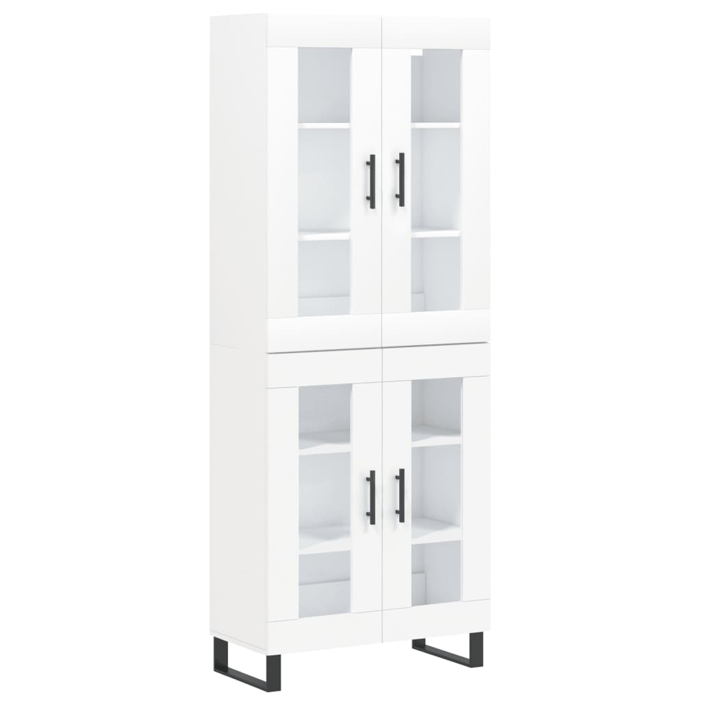 Hoge Kast 69,5X34X180 Cm Bewerkt Hout Wit