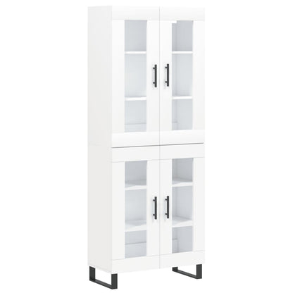 Hoge Kast 69,5X34X180 Cm Bewerkt Hout Wit