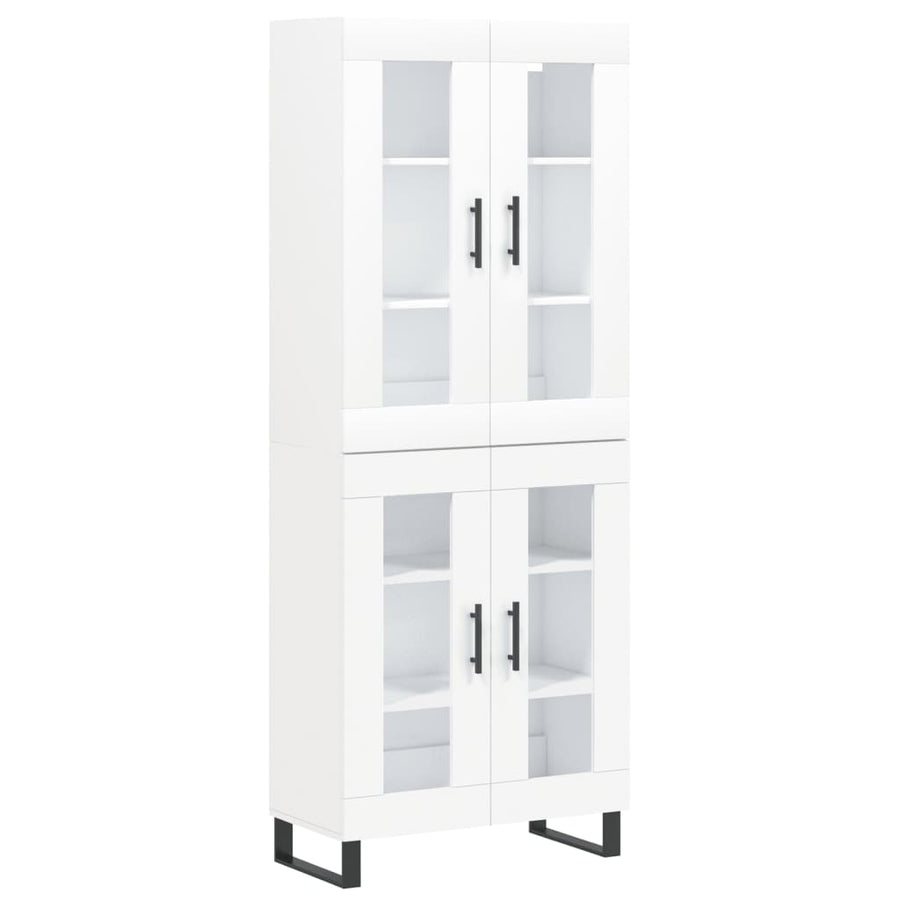 Hoge Kast 69,5X34X180 Cm Bewerkt Hout Wit