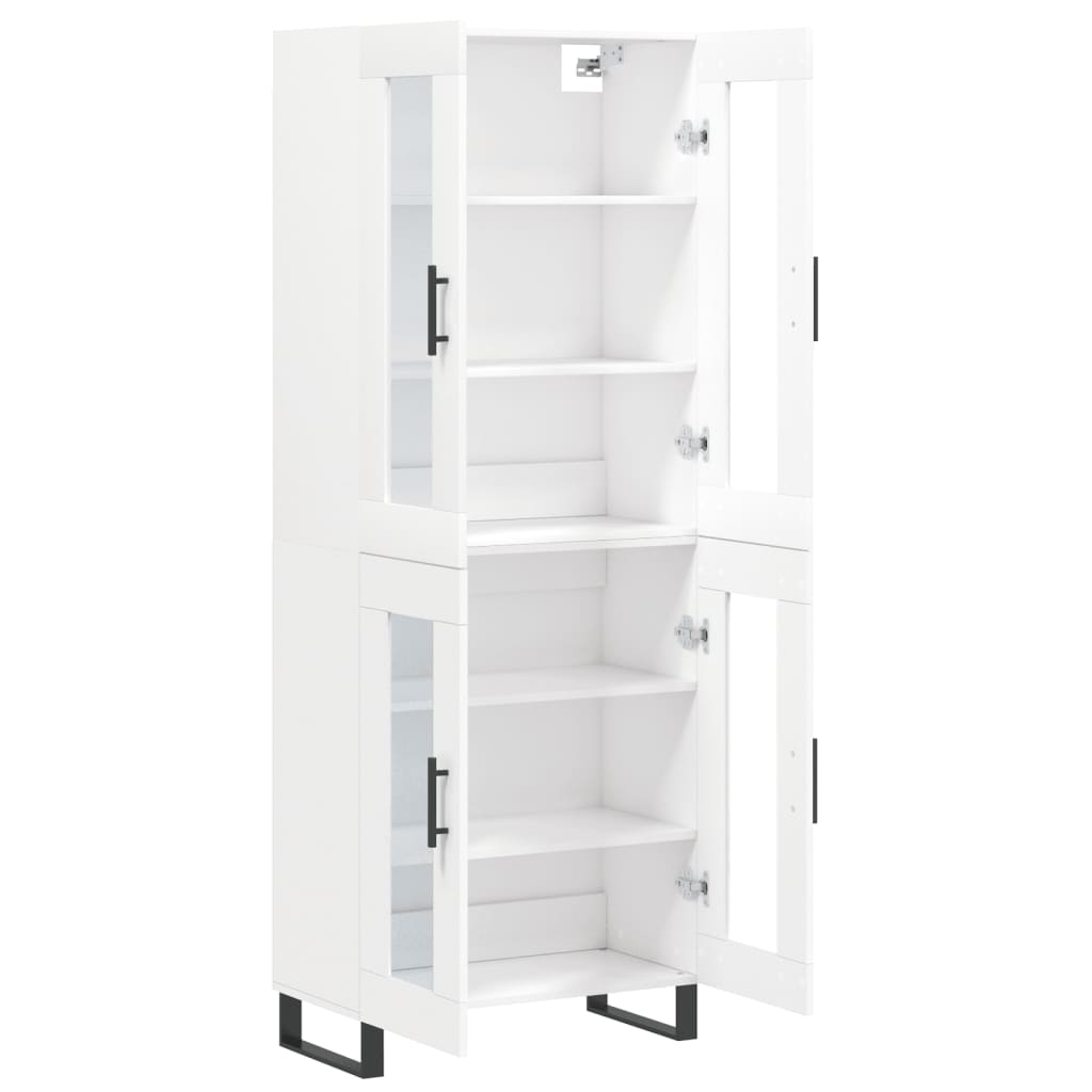 Hoge Kast 69,5X34X180 Cm Bewerkt Hout Wit