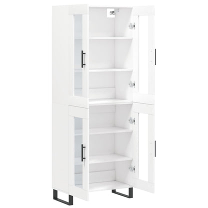 Hoge Kast 69,5X34X180 Cm Bewerkt Hout Wit