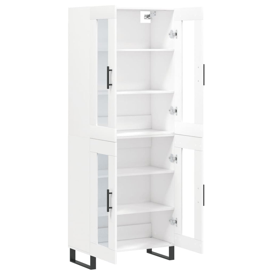 Hoge Kast 69,5X34X180 Cm Bewerkt Hout Wit