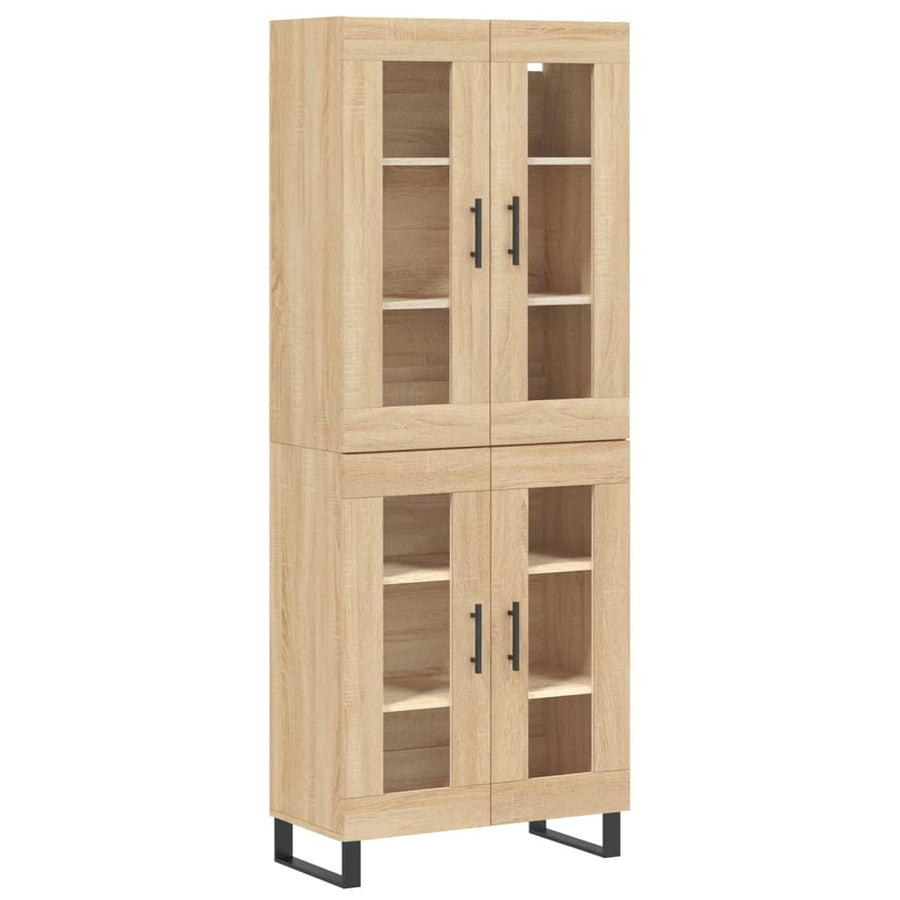 Hoge kast 69,5x34x180 cm bewerkt hout sonoma eikenkleurig
