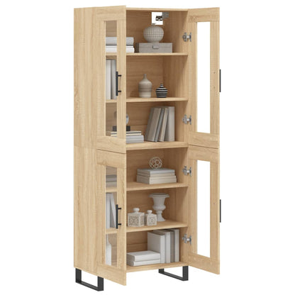 Hoge kast 69,5x34x180 cm bewerkt hout sonoma eikenkleurig