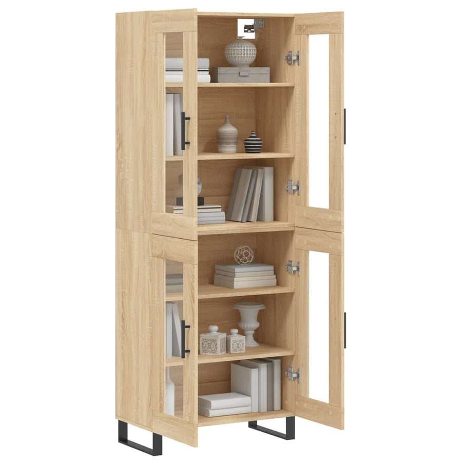 Hoge kast 69,5x34x180 cm bewerkt hout sonoma eikenkleurig