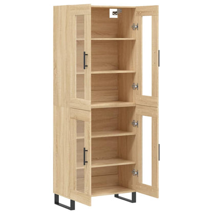 Hoge kast 69,5x34x180 cm bewerkt hout sonoma eikenkleurig