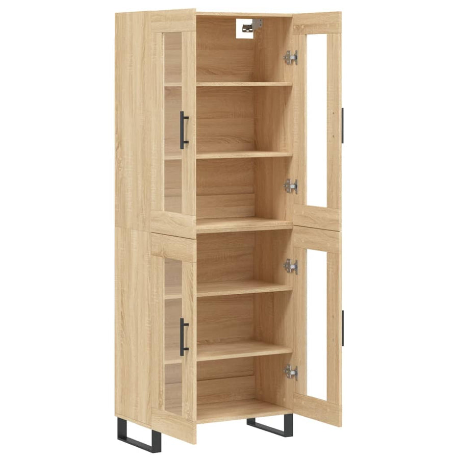 Hoge kast 69,5x34x180 cm bewerkt hout sonoma eikenkleurig