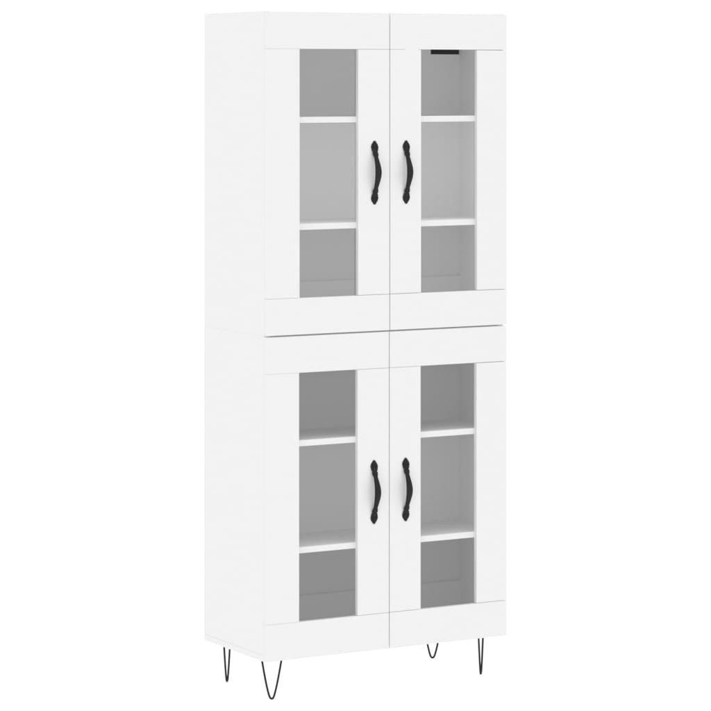 Hoge Kast 69,5X34X180 Cm Bewerkt Hout Wit