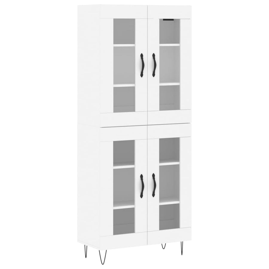 Hoge Kast 69,5X34X180 Cm Bewerkt Hout Wit