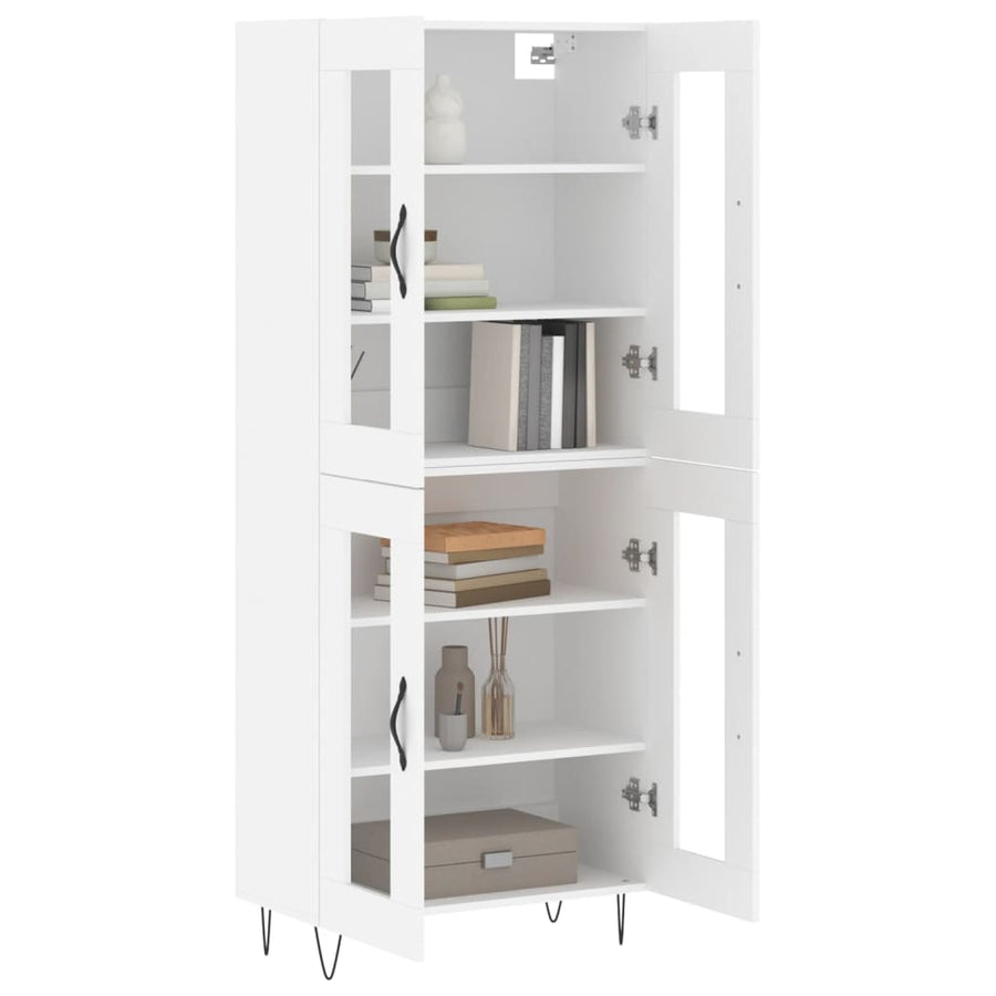 Hoge Kast 69,5X34X180 Cm Bewerkt Hout Wit