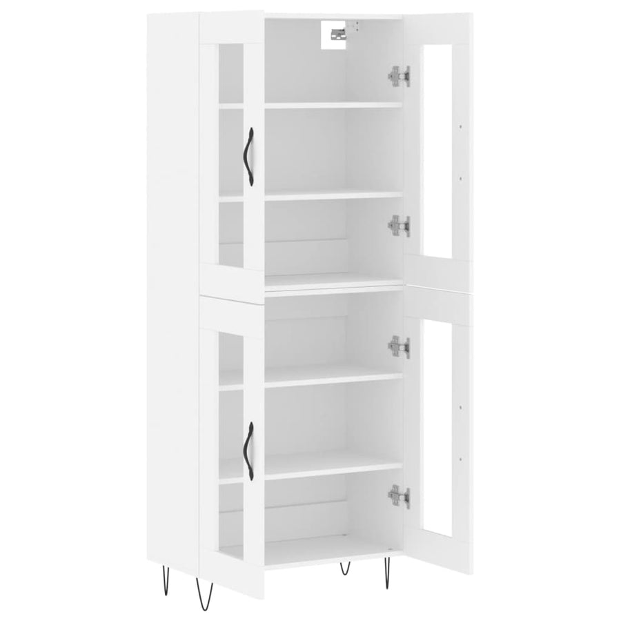 Hoge Kast 69,5X34X180 Cm Bewerkt Hout Wit