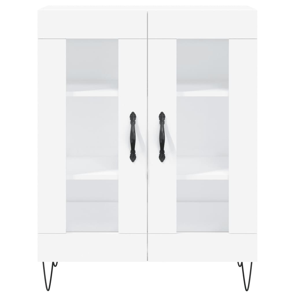 Hoge Kast 69,5X34X180 Cm Bewerkt Hout Wit