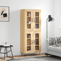 Hoge kast 69,5x34x180 cm bewerkt hout sonoma eikenkleurig