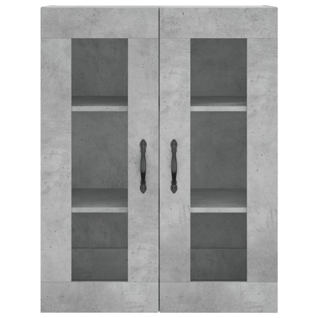 Hoge kast 69,5x34x180 cm bewerkt hout betongrijs