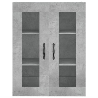 Hoge kast 69,5x34x180 cm bewerkt hout betongrijs