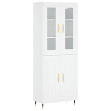 Hoge Kast 69,5X34X180 Cm Bewerkt Hout Wit