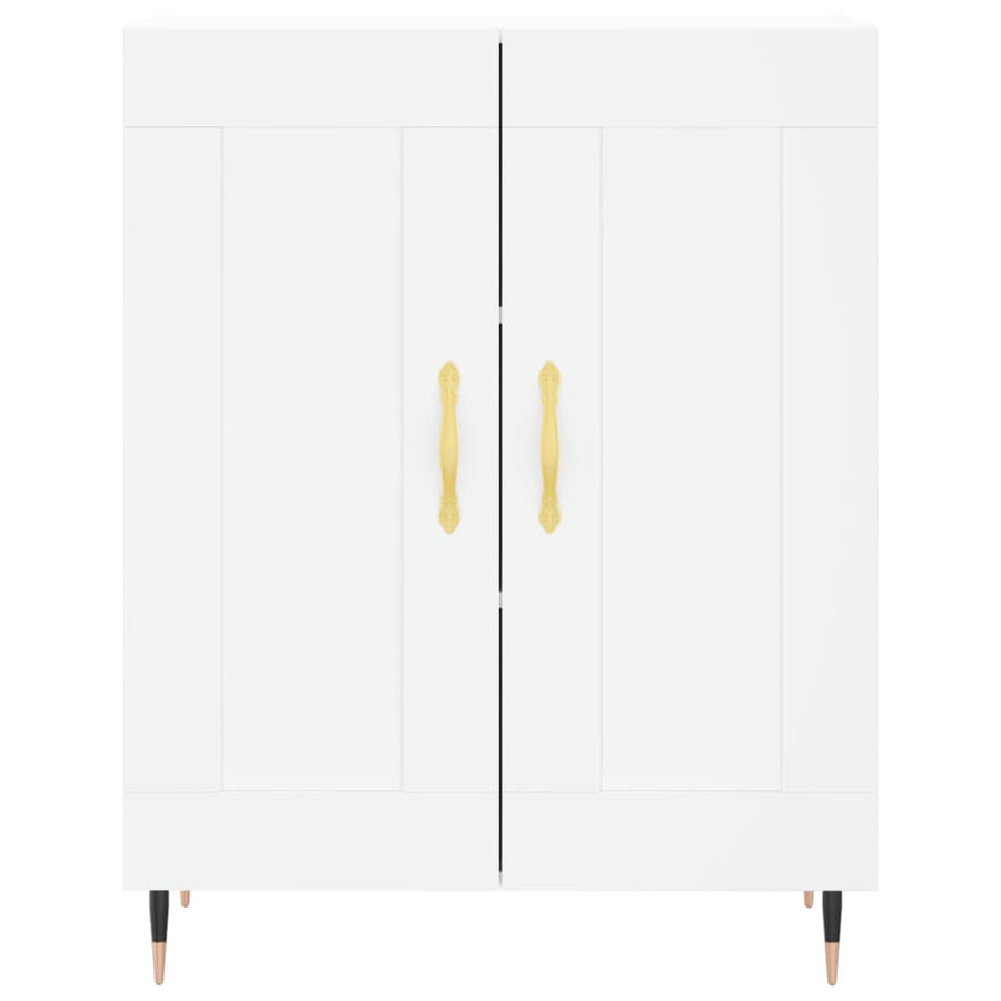 Hoge Kast 69,5X34X180 Cm Bewerkt Hout Wit