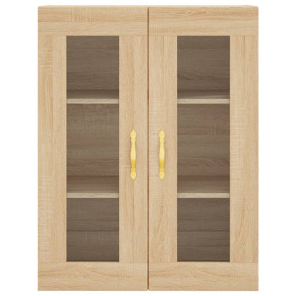 Hoge Kast 69,5X34X180 Cm Bewerkt Hout Kleurig Sonoma eiken