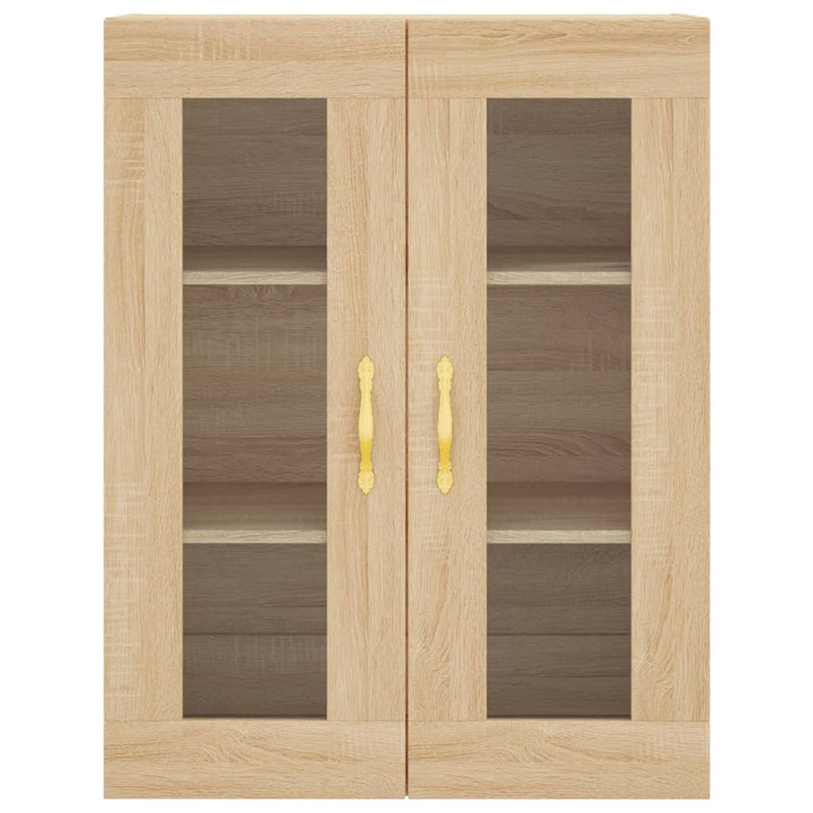 Hoge Kast 69,5X34X180 Cm Bewerkt Hout Kleurig Sonoma eiken